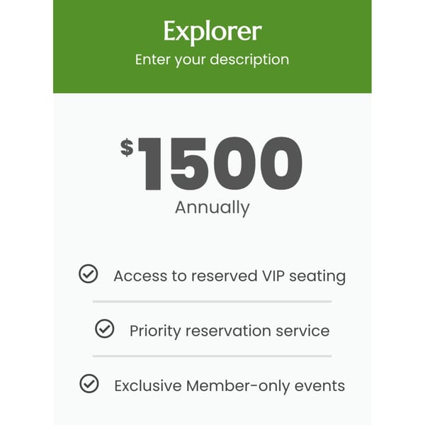 A membership card for Aroma Restaurant & Lounge, offering VIP seating, priority reservations, and exclusive events.
