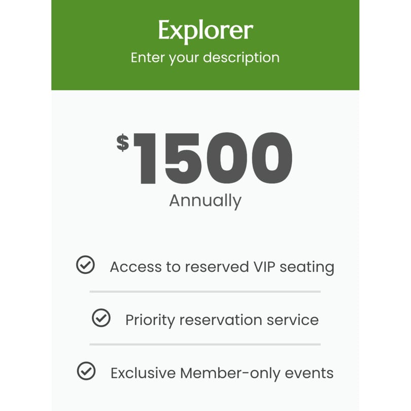 A membership card for Aroma Restaurant & Lounge, offering VIP seating, priority reservations, and exclusive events.